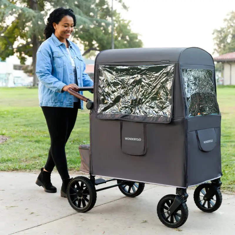Wonderfold Grey Weather Cover For W2/W4/W6 Elite Luxe Pro Stroller Wagons 1