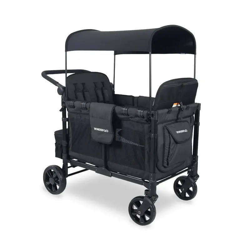 Wonderfold W4 Elite Pro Quad Stroller Wagon – All-Terrain Push Style 1
