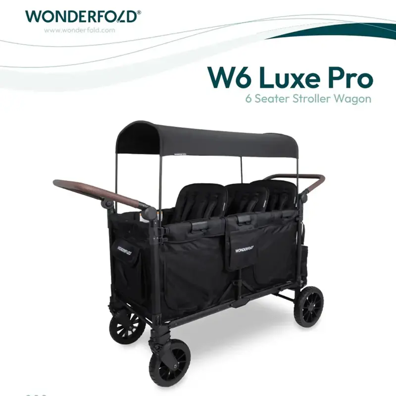 Wonderfold W6 Luxe Pro Six-Seat Push Stroller Wagon – Premium Family Mobility Solution 1