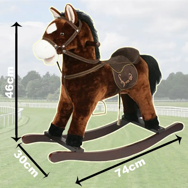Wooden Rocking Horse Toy – Interactive Kids’ Ride-On With Sound & Moving Mouth 4