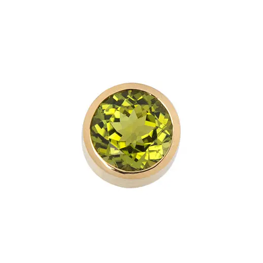 Yellow Gold Karma Cylinder Pendant Enhanced With Turmaline 1