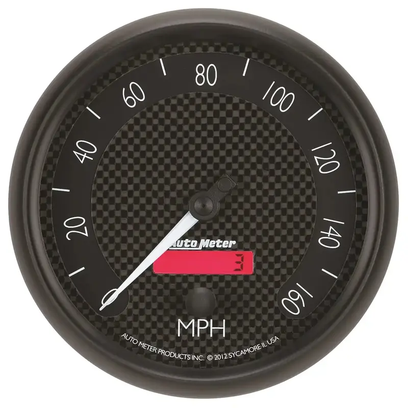 Autometer 8089 Electric Programmable Speedometer – 5-Inch Dial, 160 Mph Range, Gt Series 1