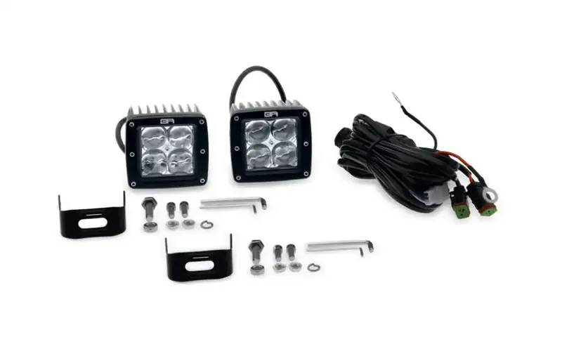 Body Armor 4X4 30041 Flood Beam Led Cube Light Pair With Integrated Wiring Harness 1