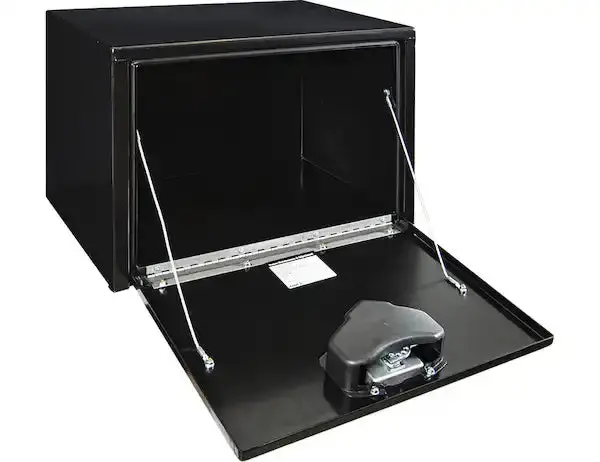 Buyers Products 1702300 Underbody Tool Box – Single Recessed Drop-Door Design, Gloss Black Finish 1