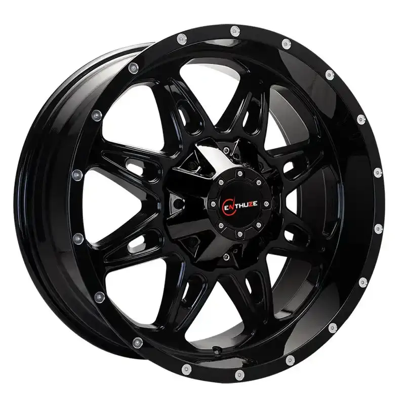 Enthuze Assault Wheel – Gloss Black Finish With Cnc-Machined Grooves (67R-2090-78-00Fb) 1