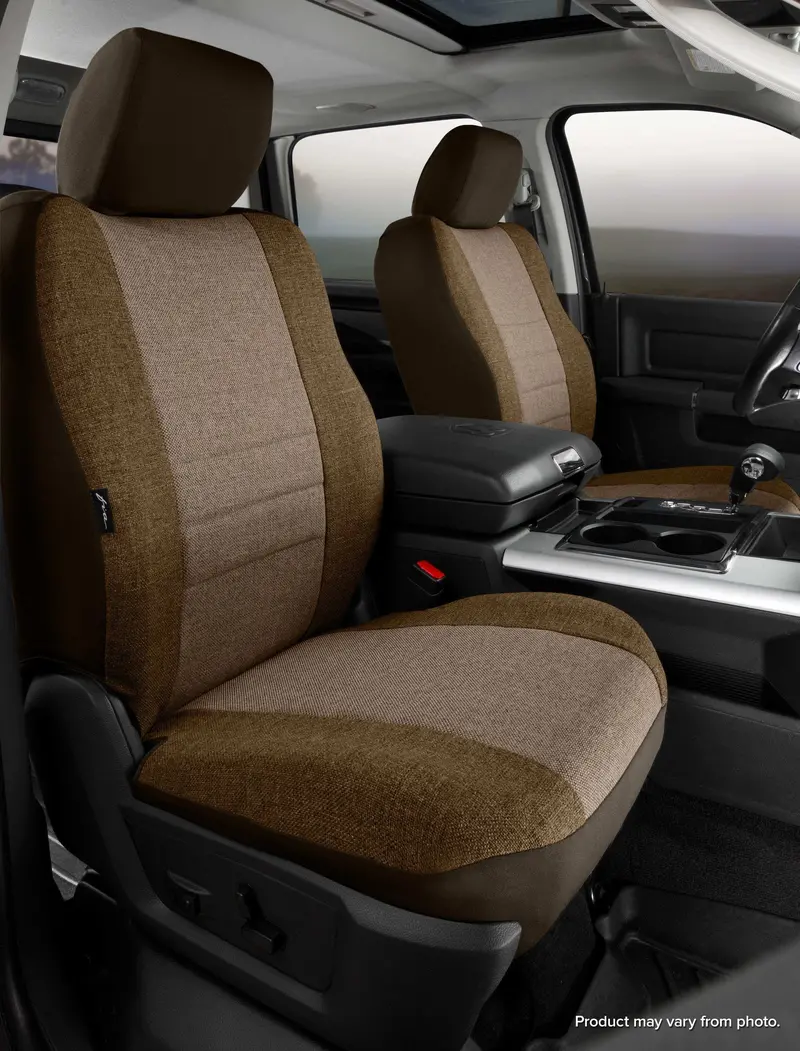 Fia Oe30 Series Tweed Seat Covers – Taupe Front Set With Oem-Level Fit And Texture 1