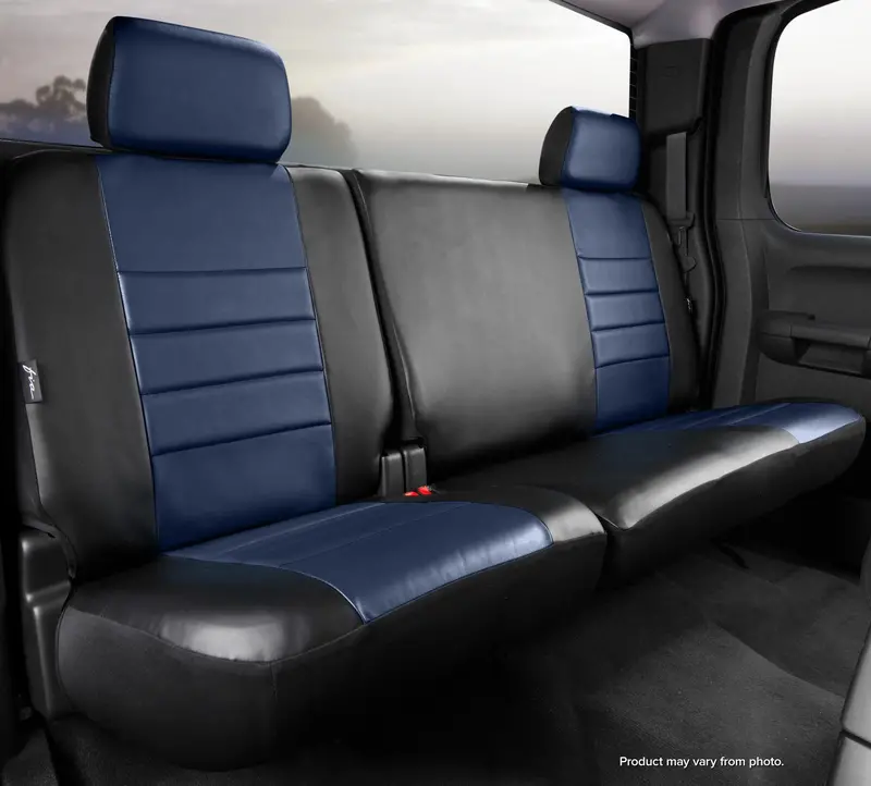 Fia Sl60 Series Rear Seat Cover – Blue Simulated Leather, Tailored Fit For Most Vehicles 1