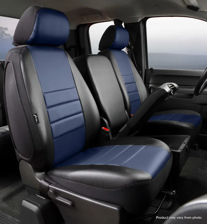 Fia Sl60 Series Seat Cover – Blue Simulated Leather, Custom-Fit Front Bench Or Bucket 1