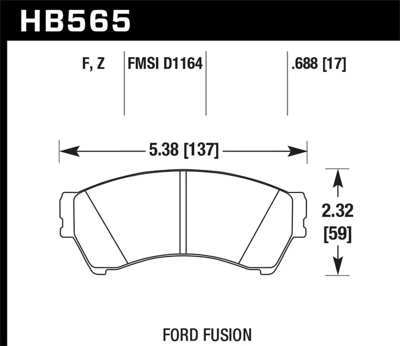 Hawk Performance Street Brake Pads – High-Friction Compound For Daily Driving And Responsive Stops (Hb565F.688) 1