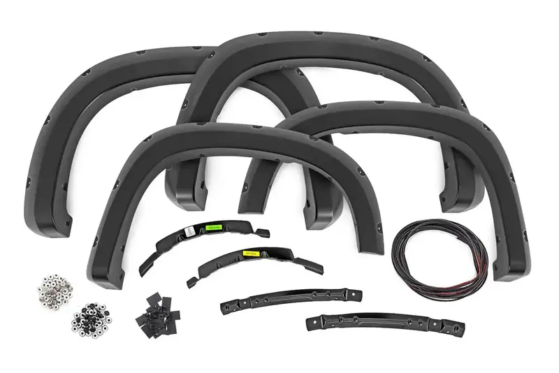 Rough Country Summit-Style Pocket Fender Flares – White, 2-Inch Tire Coverage (Model F-C12211-Gaz) 1